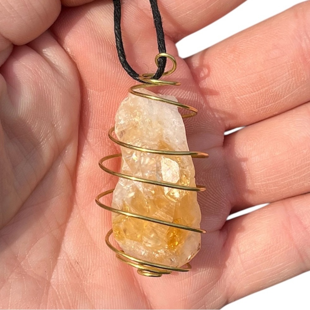 Heat treated amethyst necklace